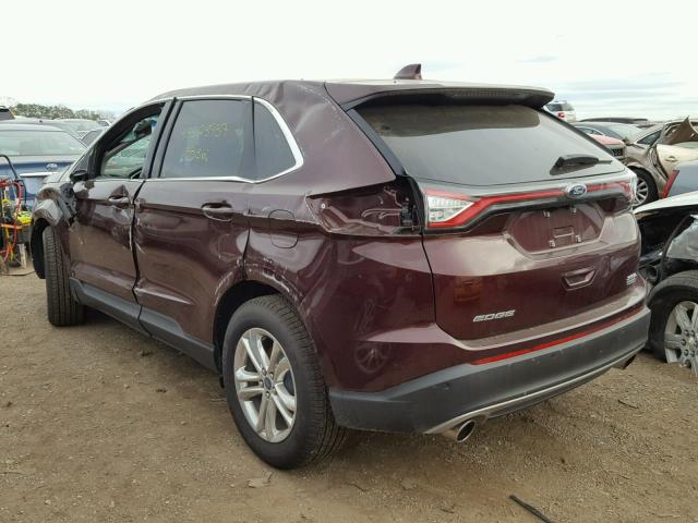 2FMPK3J96HBC35385 - 2017 FORD EDGE SEL MAROON photo 3