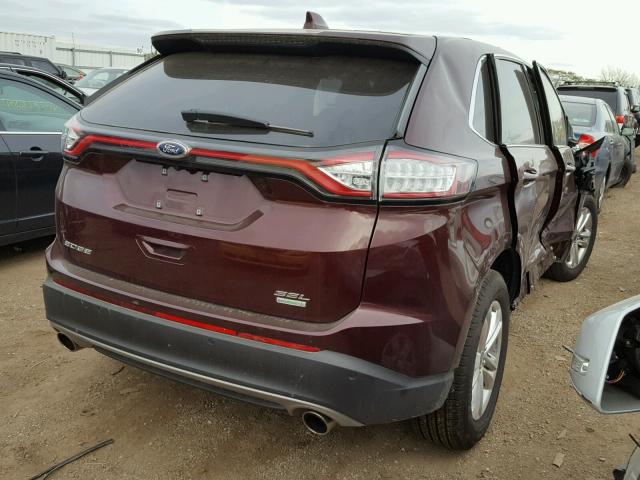 2FMPK3J96HBC35385 - 2017 FORD EDGE SEL MAROON photo 4