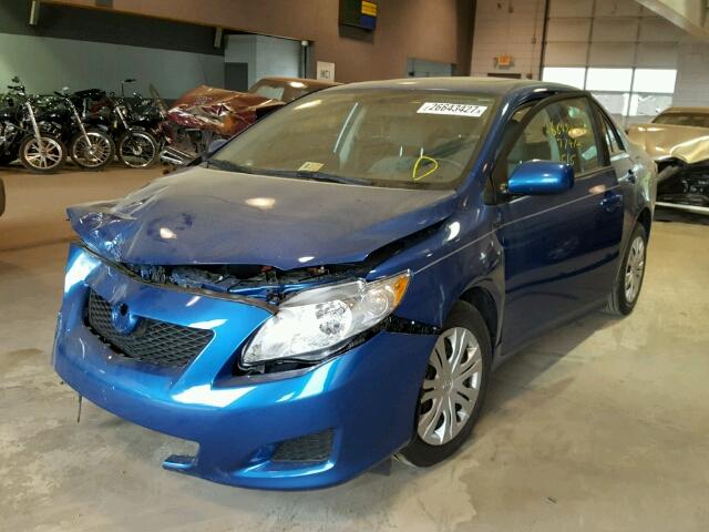 1NXBU4EE0AZ317730 - 2010 TOYOTA COROLLA BA BLUE photo 2