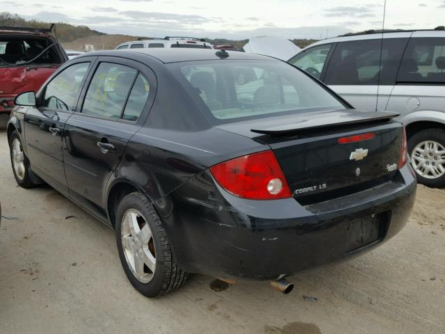 1G1AL52F257669453 - 2005 CHEVROLET COBALT LS BLACK photo 3