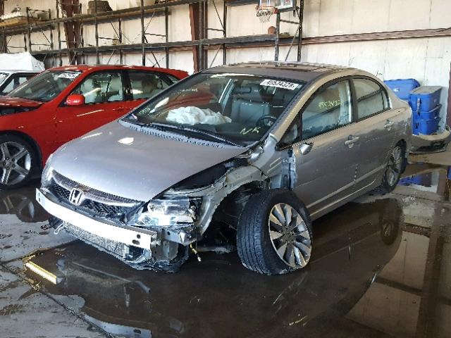 19XFA1F95AE021289 - 2010 HONDA CIVIC EXL SILVER photo 2