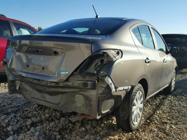 3N1CN7AP0FL832942 - 2015 NISSAN VERSA S GRAY photo 4