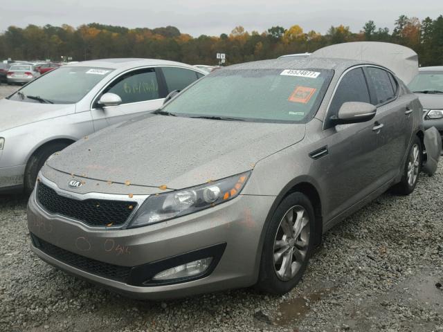 5XXGN4A71DG108666 - 2013 KIA OPTIMA EX GRAY photo 2