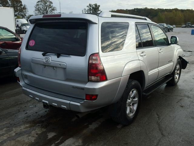 JTEBU14R730020029 - 2003 TOYOTA 4RUNNER SR SILVER photo 4