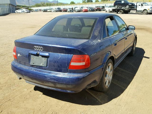 WAURD68D31A084149 - 2001 AUDI S4 2.7 QUA BLUE photo 4