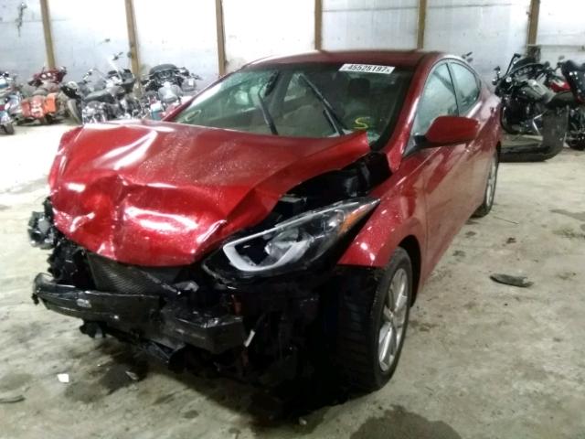 5NPDH4AE1GH680662 - 2016 HYUNDAI ELANTRA SE RED photo 2