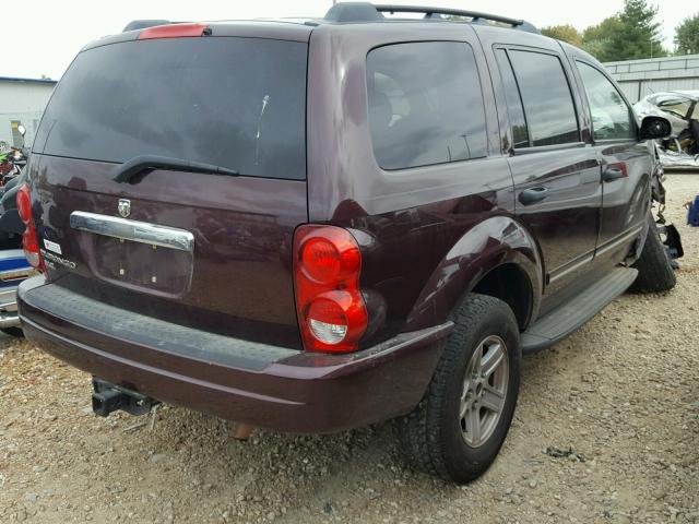 1D4HB48DX4F181254 - 2004 DODGE DURANGO SL MAROON photo 4