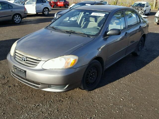 2T1BR32EX4C787334 - 2004 TOYOTA COROLLA CE GRAY photo 2