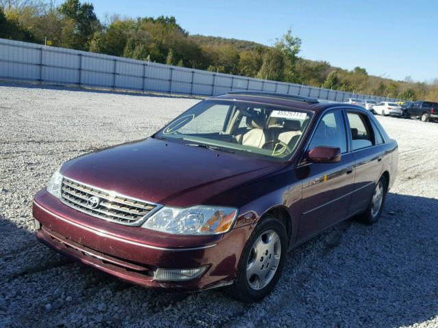 4T1BF28B73U323625 - 2003 TOYOTA AVALON XL MAROON photo 2