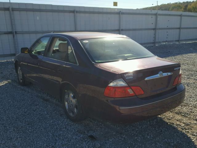 4T1BF28B73U323625 - 2003 TOYOTA AVALON XL MAROON photo 3