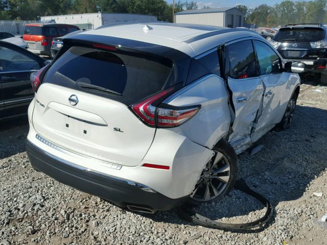 5N1AZ2MG4FN272118 - 2015 NISSAN MURANO S WHITE photo 4