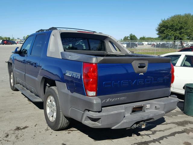 3GNEC13T73G158304 - 2003 CHEVROLET AVALANCHE BLUE photo 3