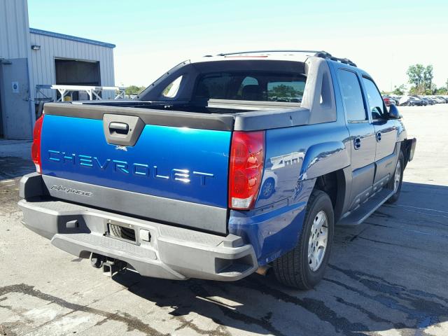 3GNEC13T73G158304 - 2003 CHEVROLET AVALANCHE BLUE photo 4