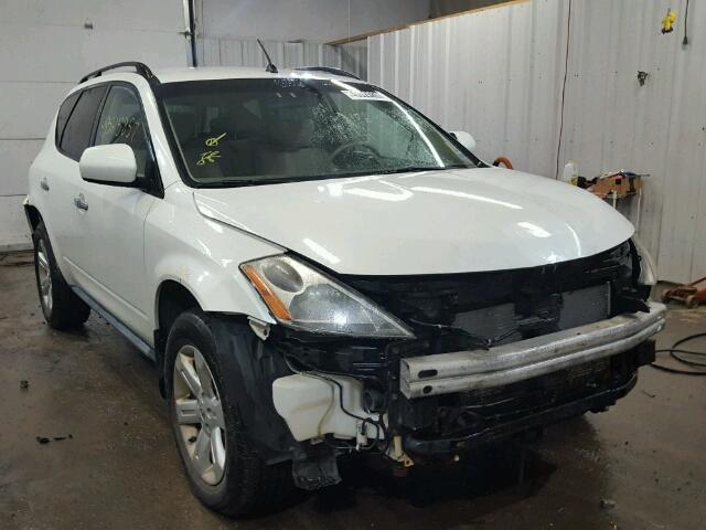 JN8AZ08WX7W627836 - 2007 NISSAN MURANO WHITE photo 1