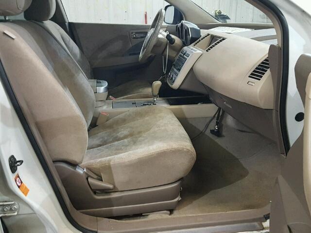 JN8AZ08WX7W627836 - 2007 NISSAN MURANO WHITE photo 5