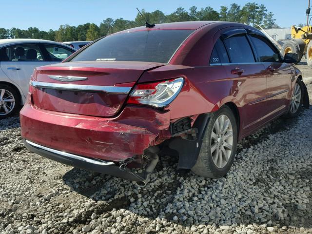 1C3CCBBB9DN558117 - 2013 CHRYSLER 200 TOURIN RED photo 4