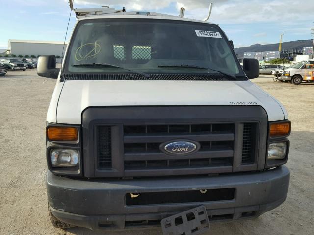 1FTNE14W19DA91152 - 2009 FORD ECONOLINE WHITE photo 9