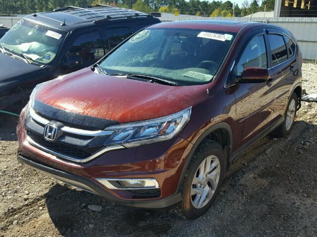 3CZRM3H5XFG705156 - 2015 HONDA CR-V EX BURGUNDY photo 2