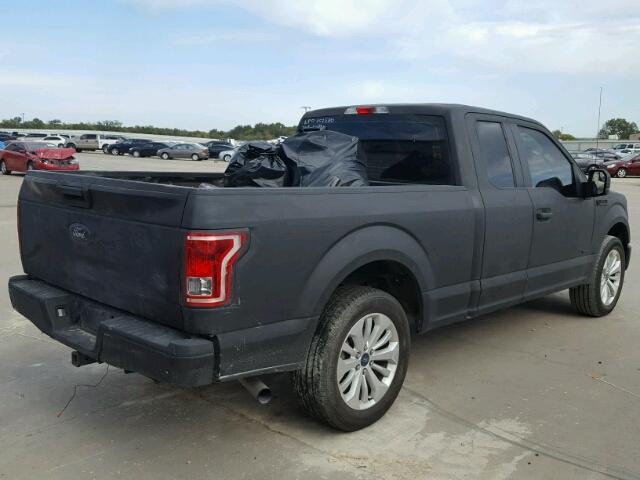 1FTEX1CP7GKE41476 - 2016 FORD F150 SUPER BLACK photo 4