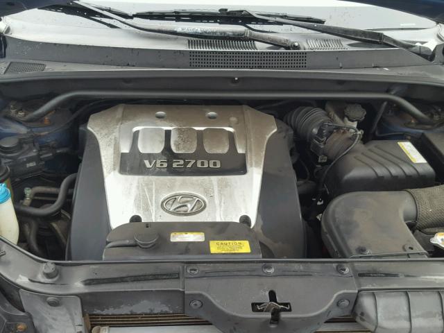 KM8JN12D35U120656 - 2005 HYUNDAI TUCSON GLS BLUE photo 7