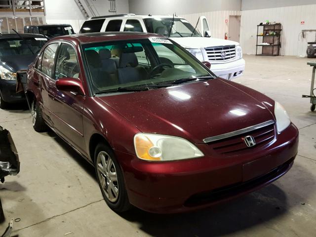 2HGES26773H532458 - 2003 HONDA CIVIC RED photo 1