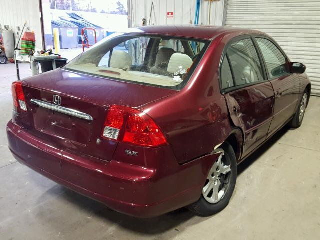 2HGES26773H532458 - 2003 HONDA CIVIC RED photo 4