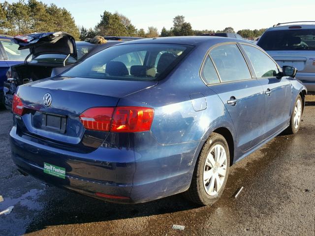 3VW1K7AJ9BM070205 - 2011 VOLKSWAGEN JETTA BLUE photo 4