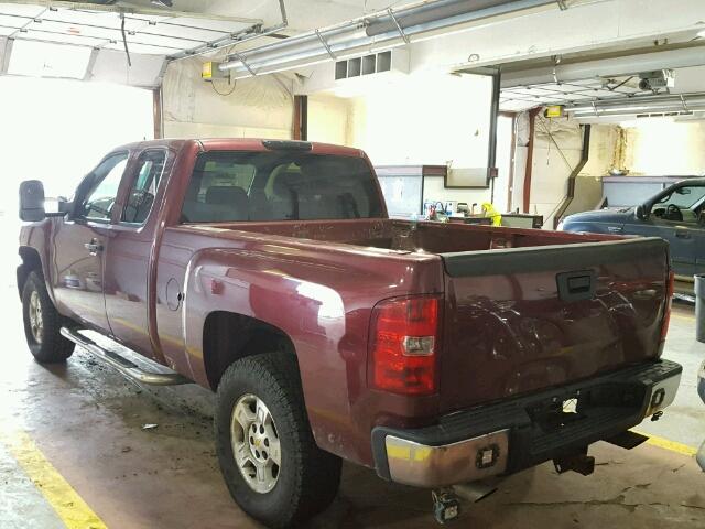 2GCEK19J581217710 - 2008 CHEVROLET SILVERADO BURGUNDY photo 3