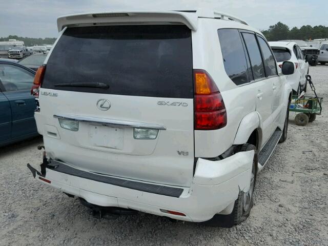 JTJBT20X150095620 - 2005 LEXUS GX 470 WHITE photo 4