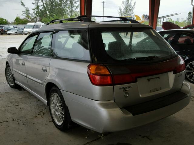 4S3BH635637302433 - 2003 SUBARU LEGACY L SILVER photo 3