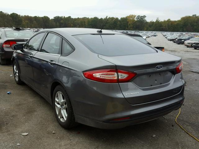 3FA6P0H75DR161236 - 2013 FORD FUSION GRAY photo 3