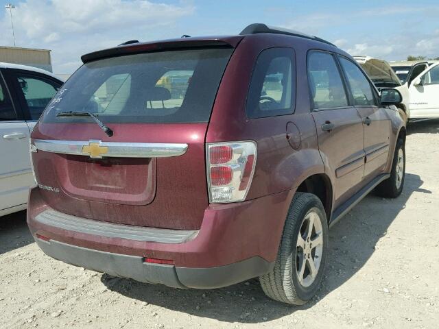 2CNDL13F976088803 - 2007 CHEVROLET EQUINOX LS BURGUNDY photo 4