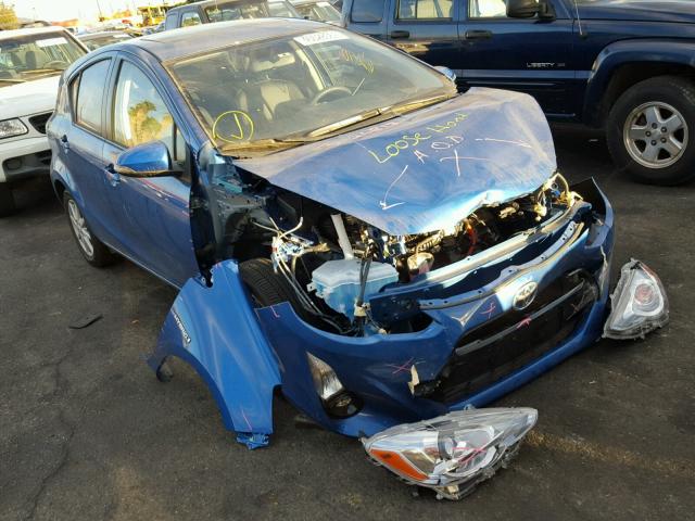 JTDKDTB39G1590239 - 2016 TOYOTA PRIUS C BLUE photo 1