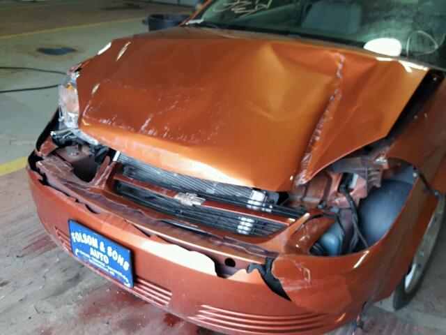 1G1AK15F777187569 - 2007 CHEVROLET COBALT LS ORANGE photo 9