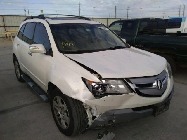 2HNYD28419H511911 - 2009 ACURA MDX WHITE photo 1