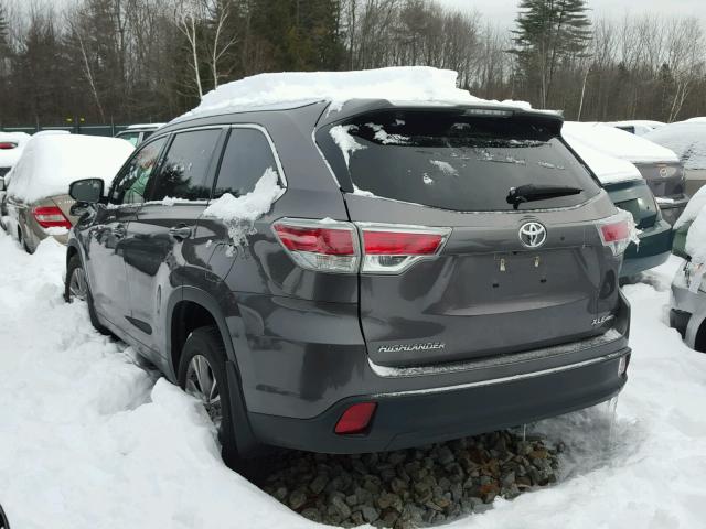 5TDJKRFH9FS172484 - 2015 TOYOTA HIGHLANDER CHARCOAL photo 3