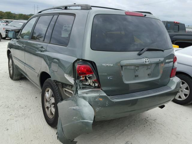 JTEGP21A250082331 - 2005 TOYOTA HIGHLANDER GREEN photo 3