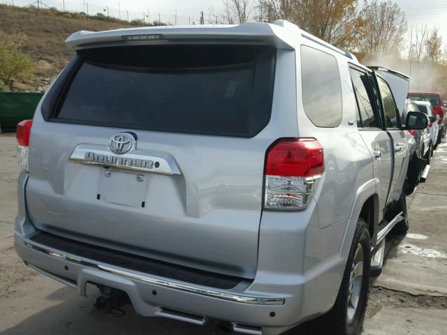 JTEBU5JR4A5013860 - 2010 TOYOTA 4RUNNER SR SILVER photo 4