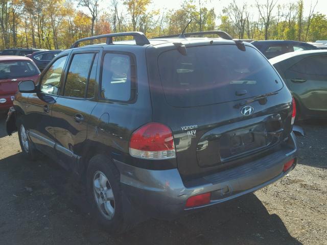 KM8SC73D96U097929 - 2006 HYUNDAI SANTA FE G BLACK photo 3