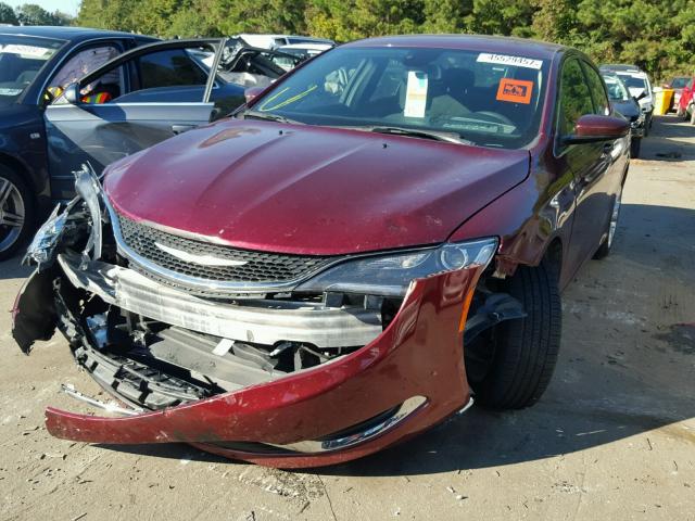 1C3CCCAB1FN684918 - 2015 CHRYSLER 200 LIMITE MAROON photo 2