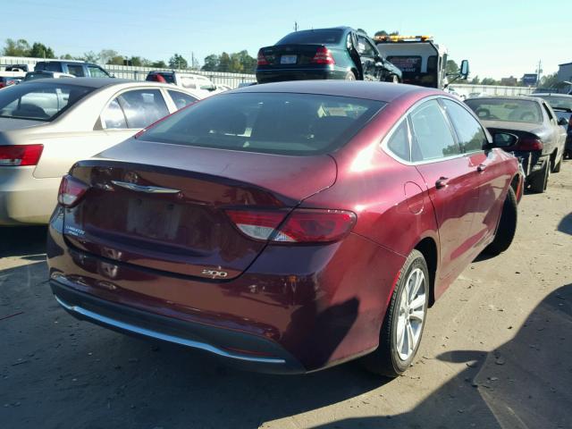 1C3CCCAB1FN684918 - 2015 CHRYSLER 200 LIMITE MAROON photo 4