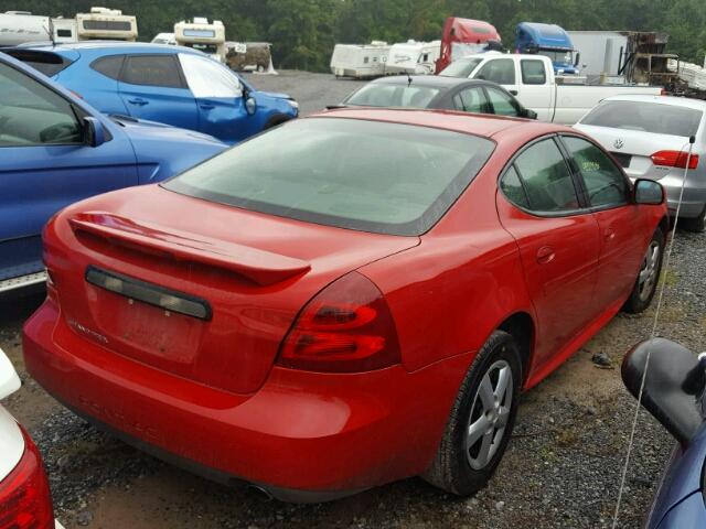 2G2WP552081157531 - 2008 PONTIAC GRAND PRIX Червоний фото 4