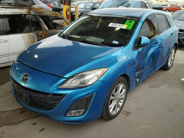 JM1BL1H57A1172785 - 2010 MAZDA 3 S BLUE photo 2