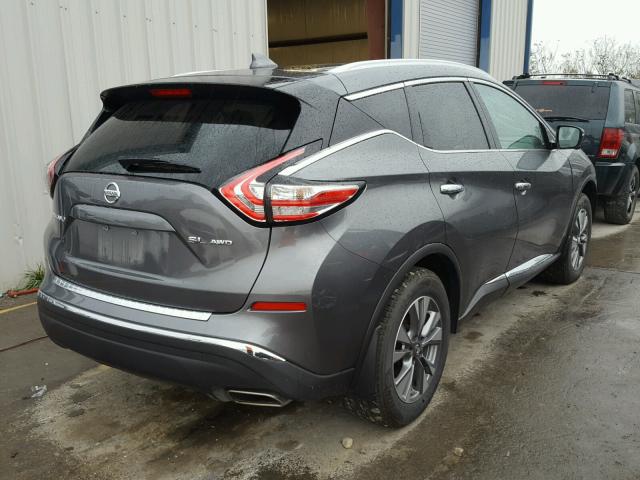 5N1AZ2MH6HN106873 - 2017 NISSAN MURANO S GRAY photo 4