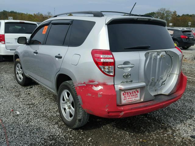 2T3ZF4DV3BW105827 - 2011 TOYOTA RAV4 SILVER photo 3