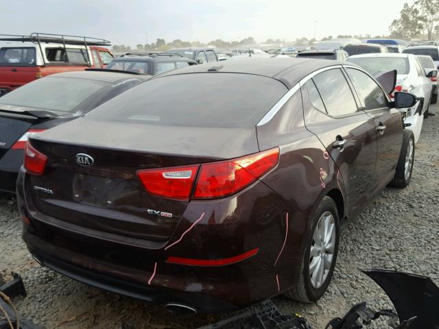 5XXGN4A71EG321067 - 2014 KIA OPTIMA EX MAROON photo 4