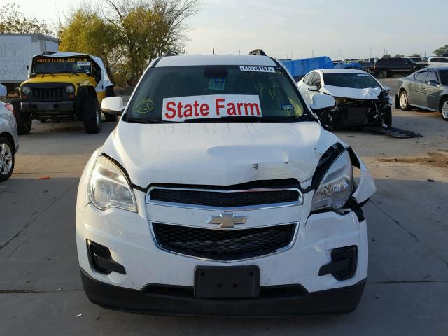 2GNALDEKXC1154759 - 2012 CHEVROLET EQUINOX LT WHITE photo 9