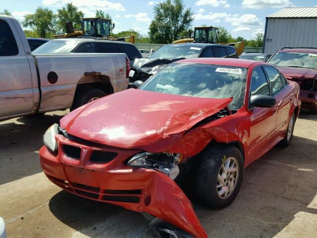 1G2NF52E43C309584 - 2003 PONTIAC GRAND AM S RED photo 2