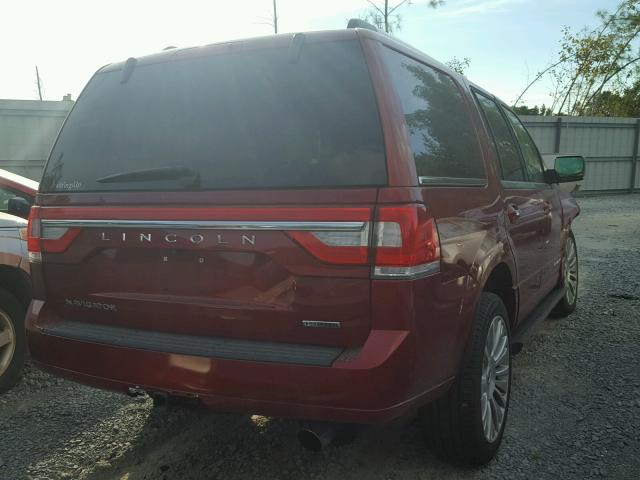 5LMJJ2HT3FEJ02599 - 2015 LINCOLN NAVIGATOR Burgund zdjęcie 4