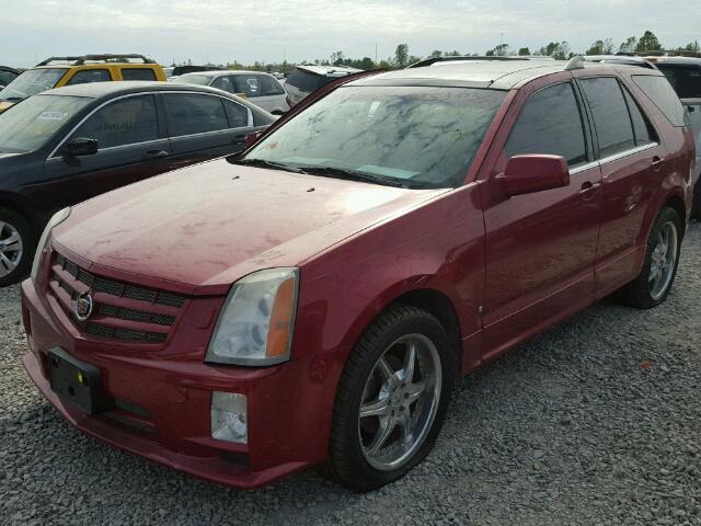 1GYEE637380121338 - 2008 CADILLAC SRX RED photo 2